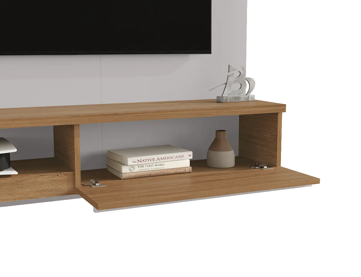 Painel até 55″ Denver Off White/Cinamomo – BECHARA