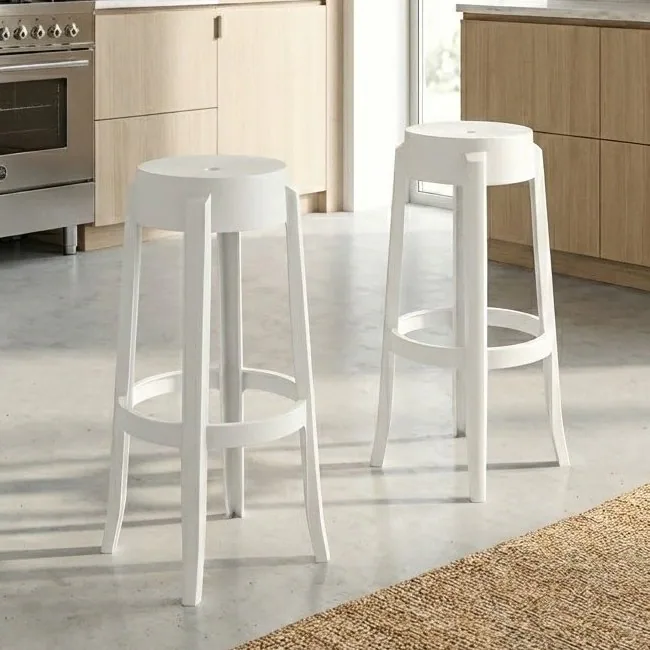 Kit 2 Banquetas Shine Plus Branco UZ8007-10 – KAPPESBERG