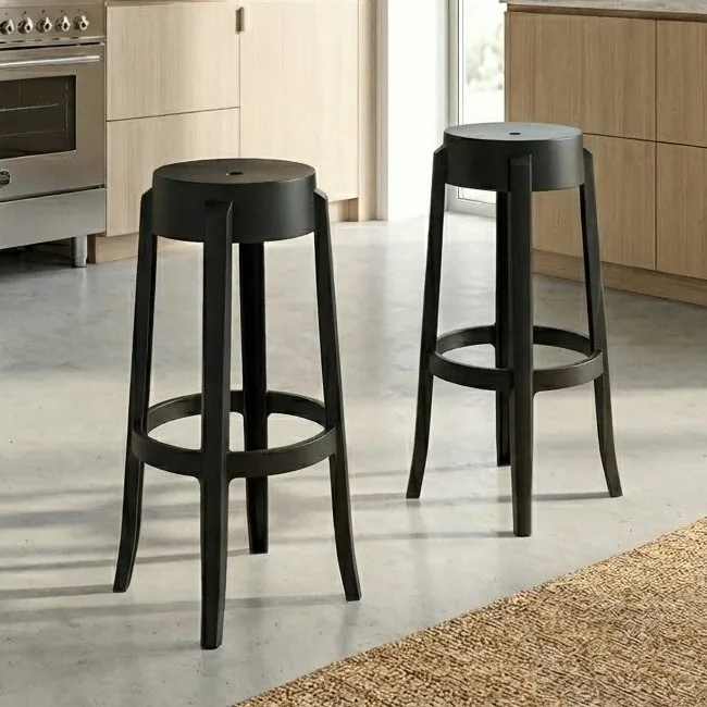 Kit 2 Banquetas Shine Plus Preto UZ8007-11 – KAPPESBERG