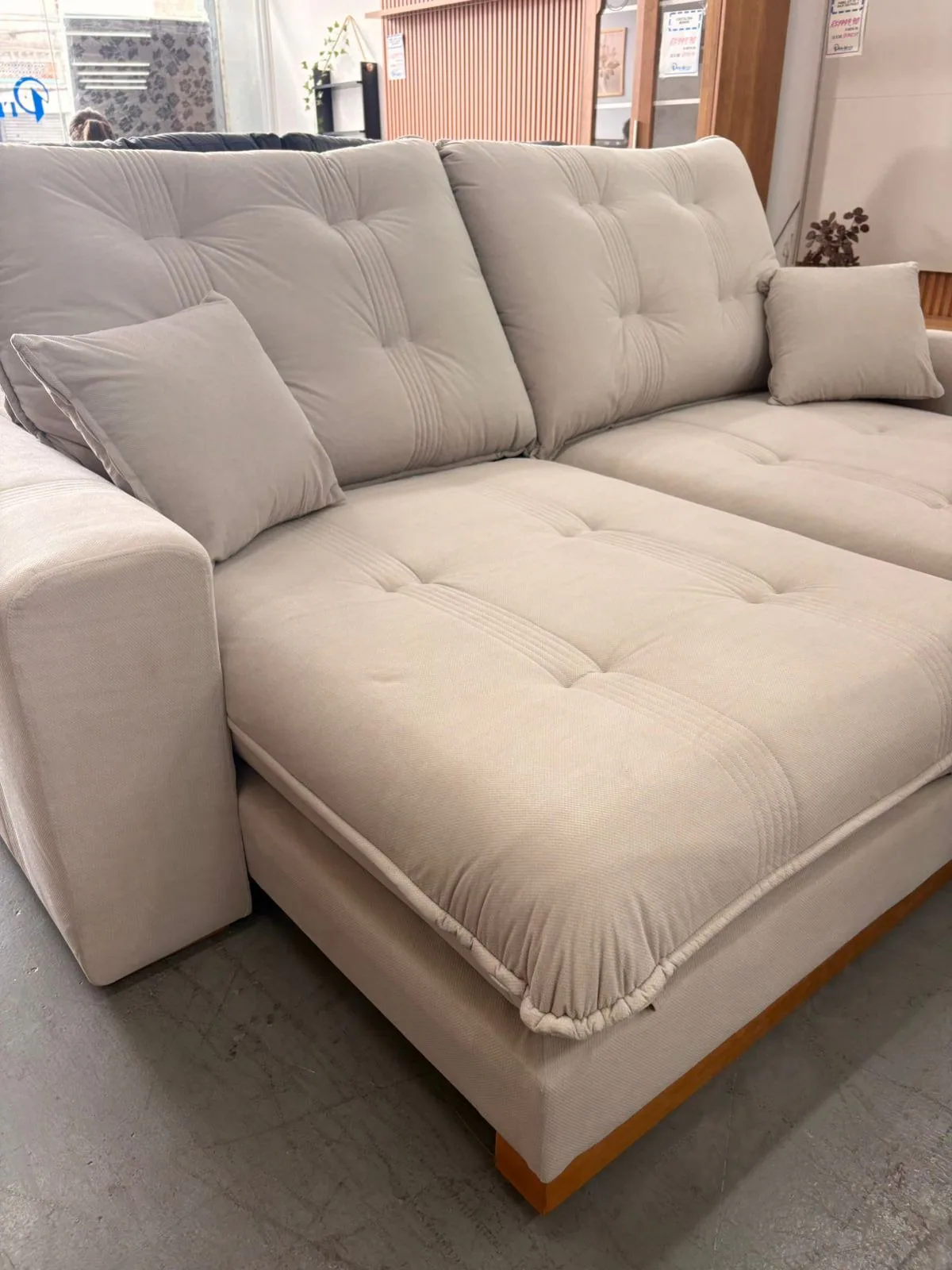 Sofá Retrátil e Reclinável Ruah 2,50 m Linho Cinza Prata 2005 – D’VITRINE