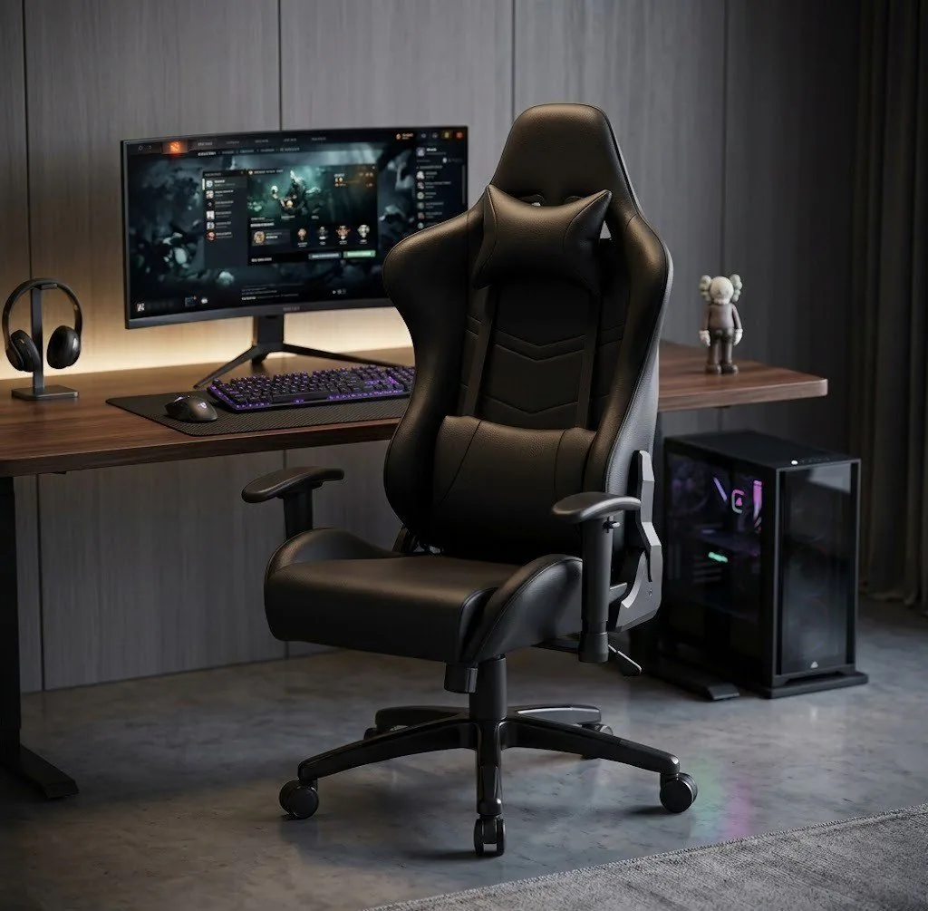 Cadeira Gamer Racer Plus Preto – BULK
