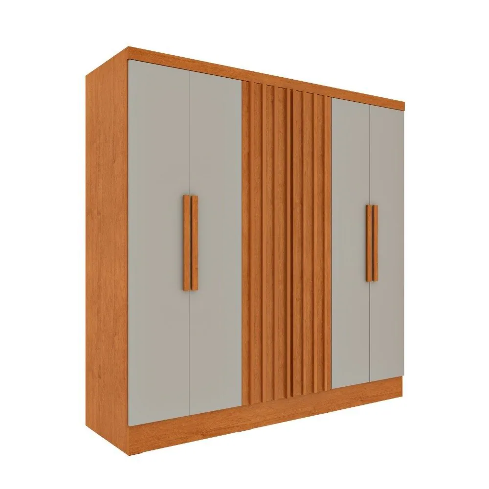 Guarda-Roupa 6 Portas Itaperuna 1,80 m Cinamomo/Off White – TCIL