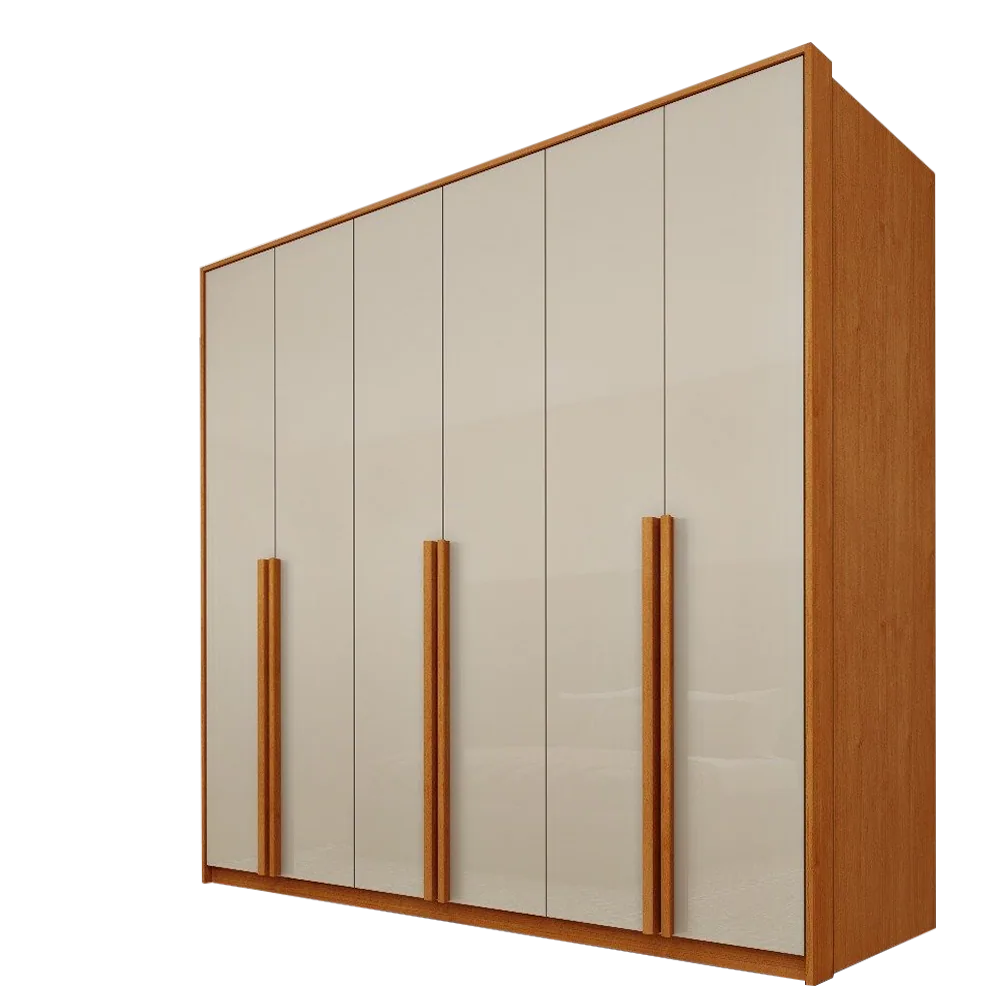 Guarda-Roupa 6 Portas Master 2,01 m Cinamomo/Off White – TCIL