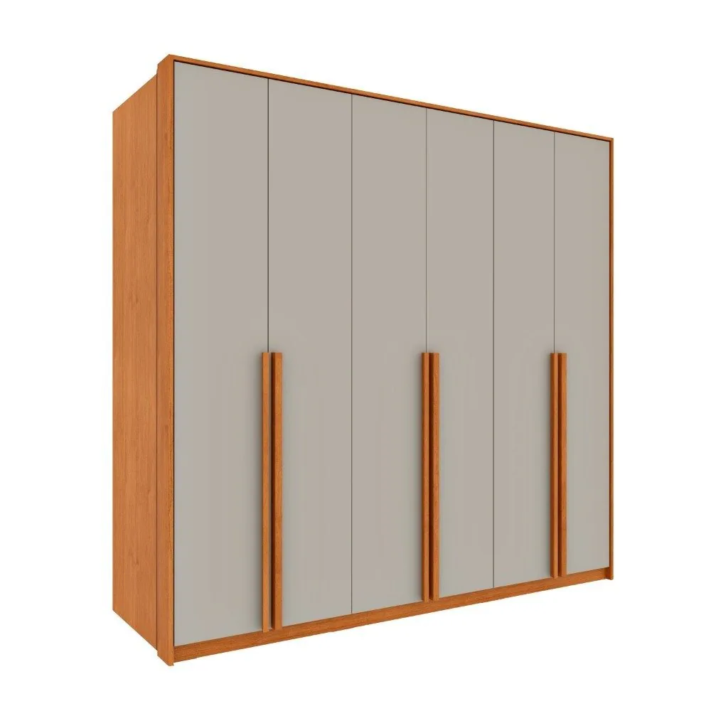 Guarda-Roupa 6 Portas Master 2,01 m Cinamomo/Off White – TCIL