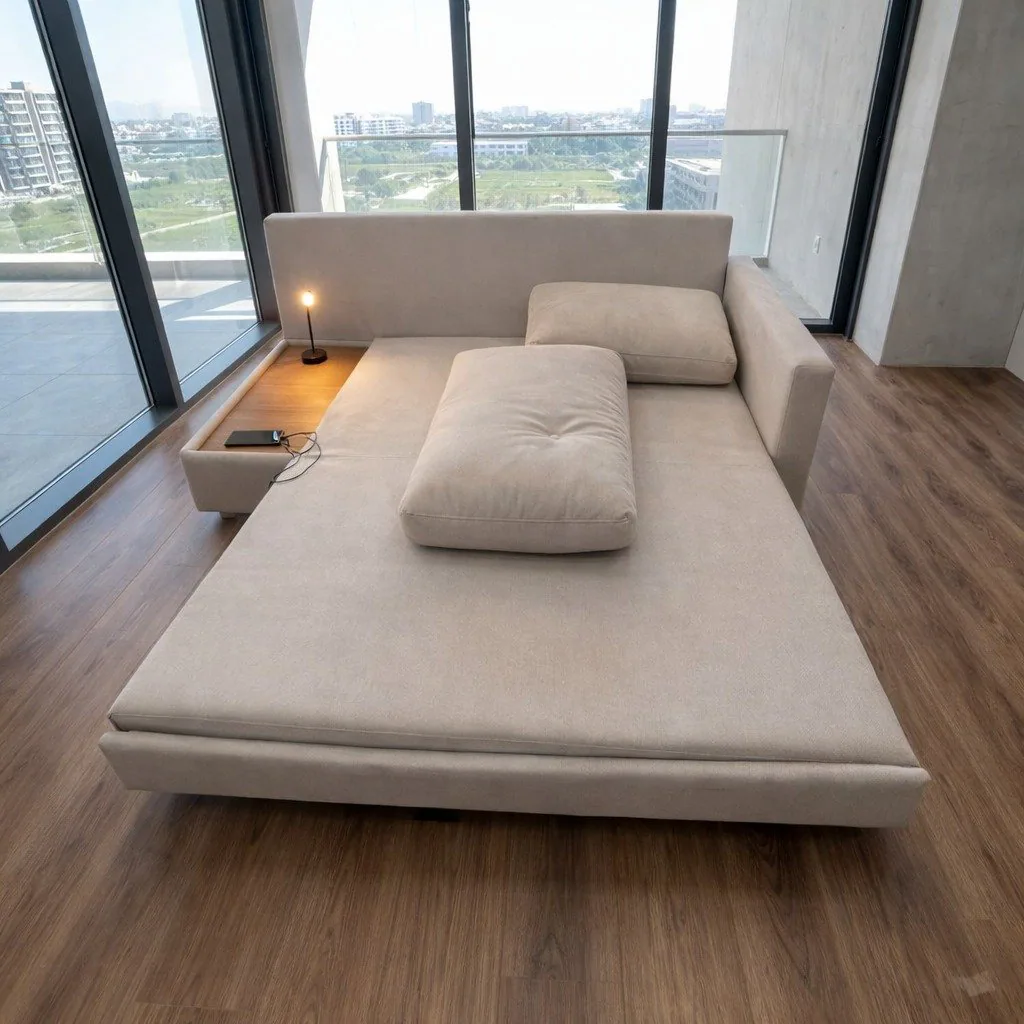 Sofá Cama Allure Ref.4003 2,02 m Linho Bege – GRALHA AZUL