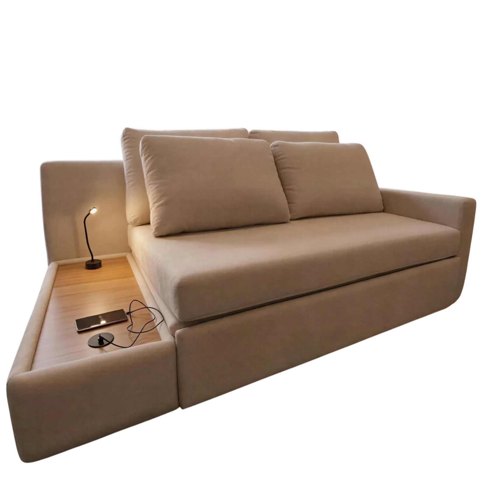 Sofá Cama Allure Ref.4003 2,02 m Linho Bege – GRALHA AZUL