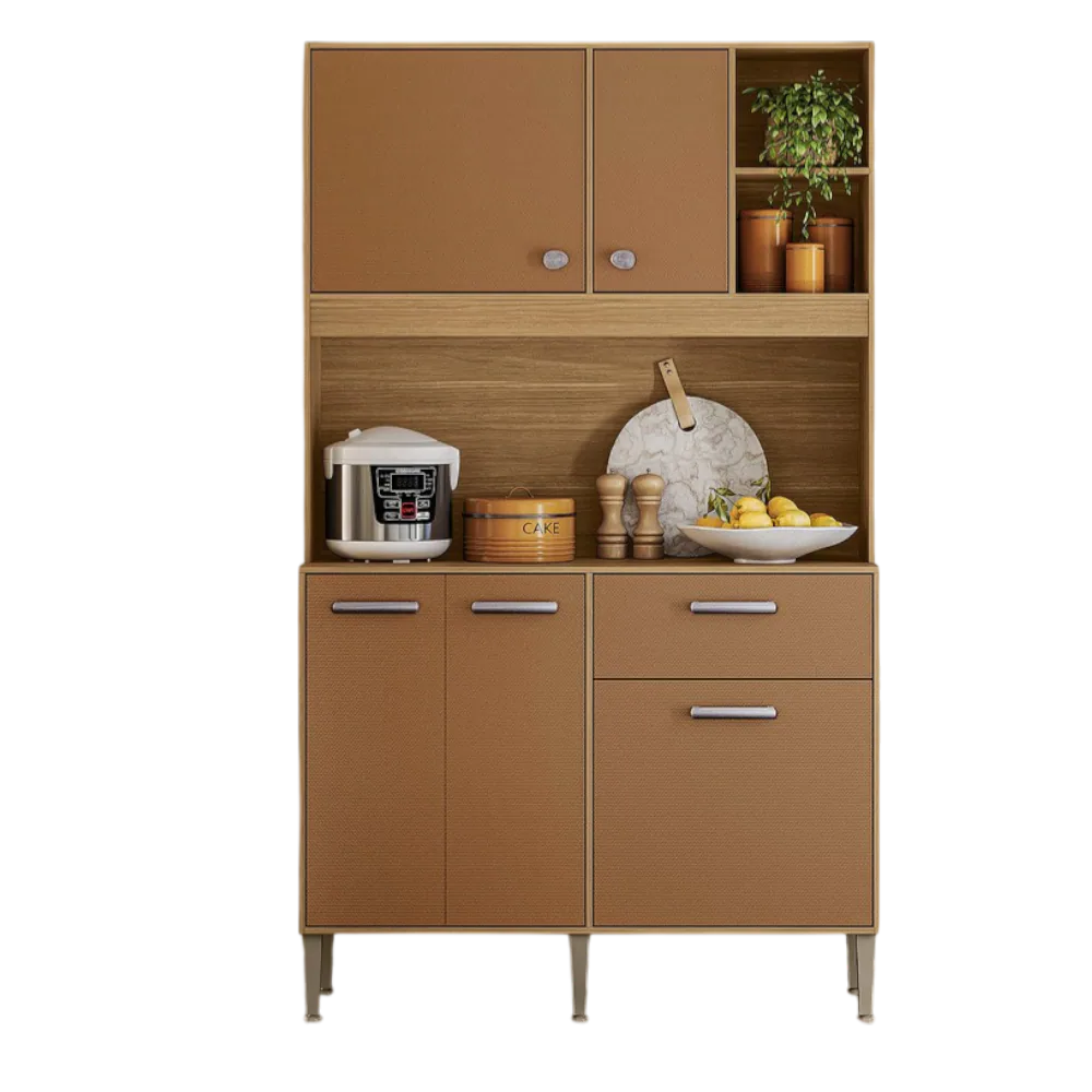 Kit Cozinha Liv 1,20 m Freijó/Caramelo – KIT’S PARANÁ
