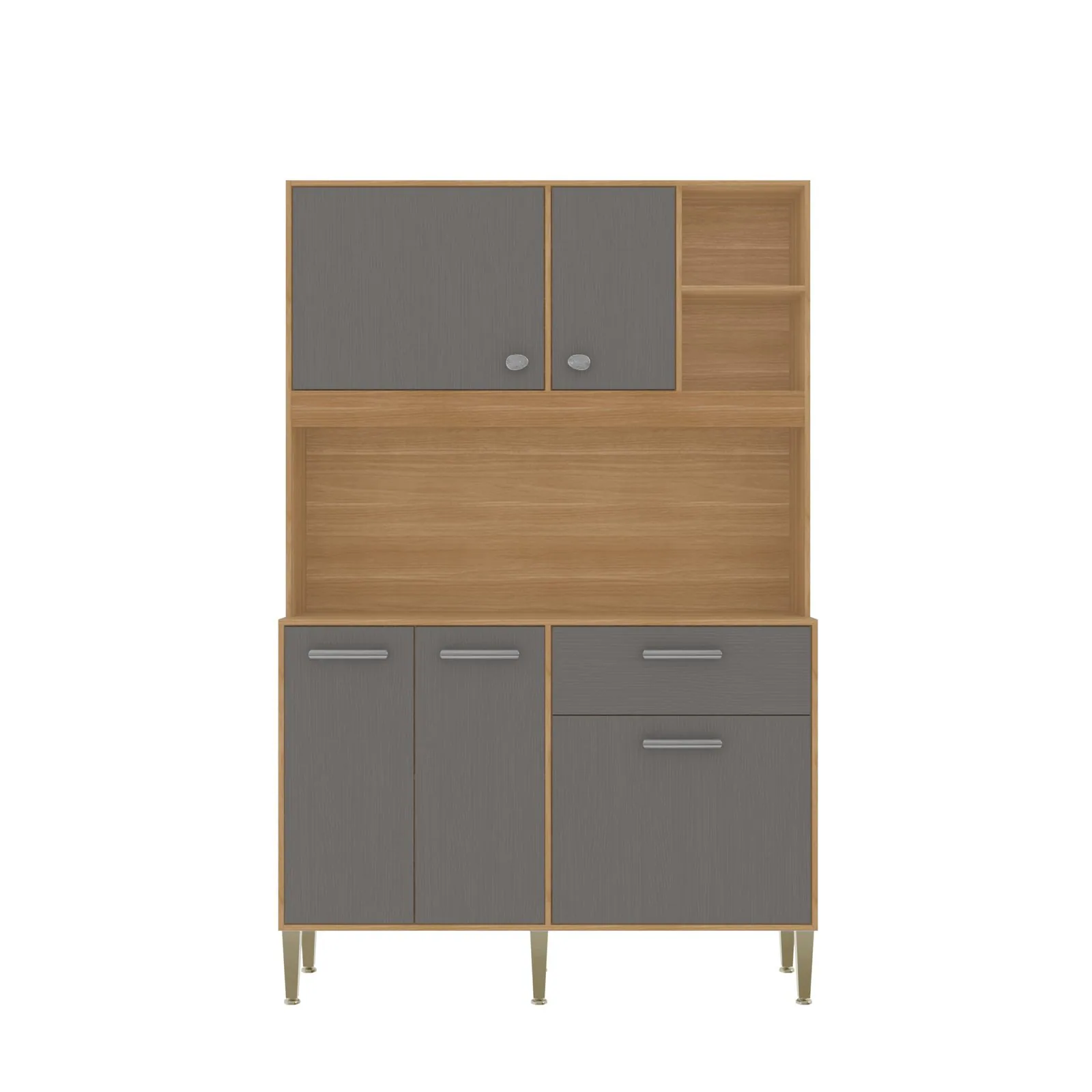 Kit Cozinha Liv 1,20 m Freijó/Gris – KIT’S PARANÁ