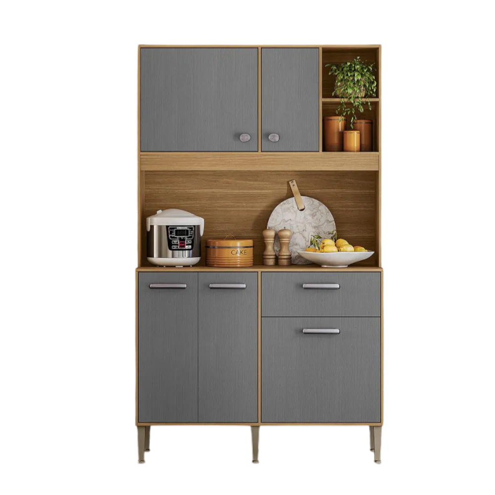 Kit Cozinha Liv 1,20 m Freijó/Gris – KIT’S PARANÁ