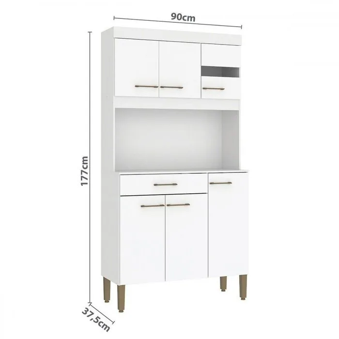 Kit Cozinha Carla K090 0,90 m Branco – FELLICCI