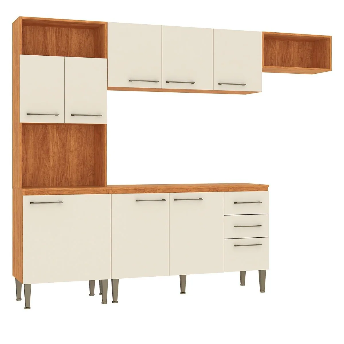 Cozinha Completa Malu CL16 2,40 m Cinamomo/Off White – FELLICCI