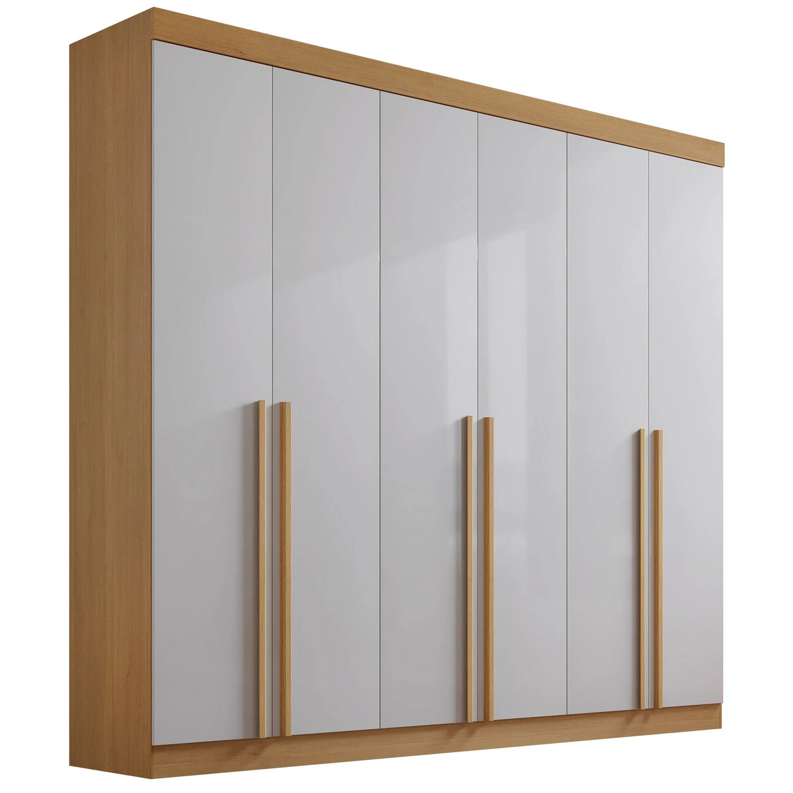 Guarda-Roupa 6 Portas Milano 2,20 m Cinamomo/Off White – D’DORO