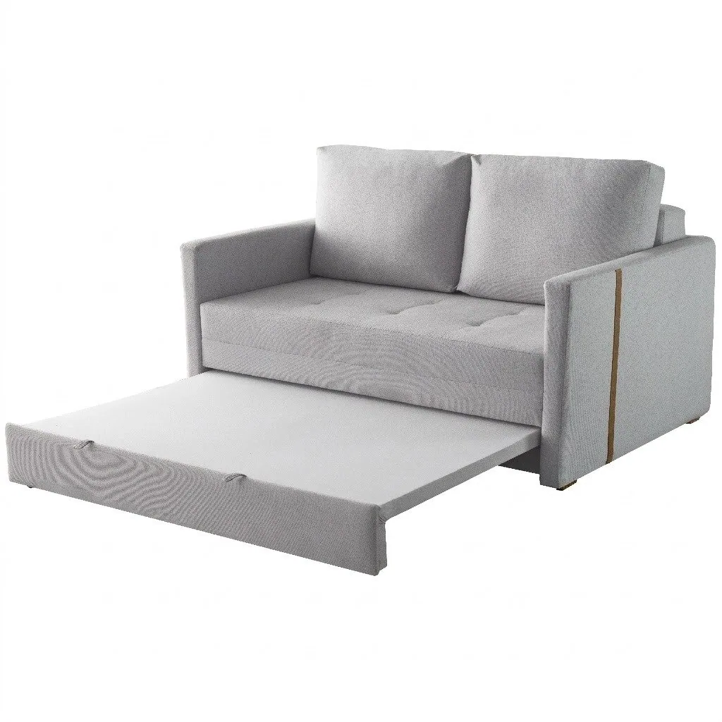 Sofá Cama Dominic Ref.49 1,40 m Linho Cinza 2502-B – LUXURY
