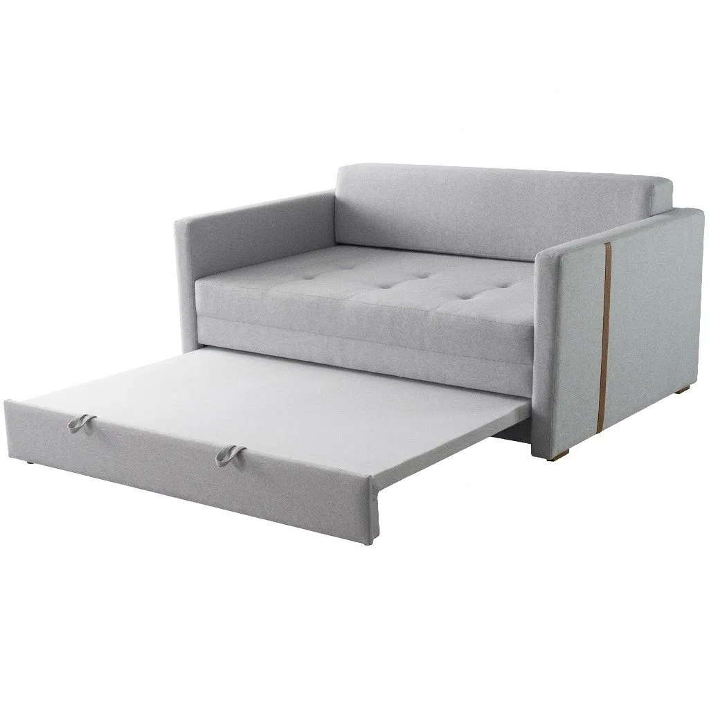 Sofá Cama Dominic Ref.49 1,40 m Linho Cinza 2502-B – LUXURY
