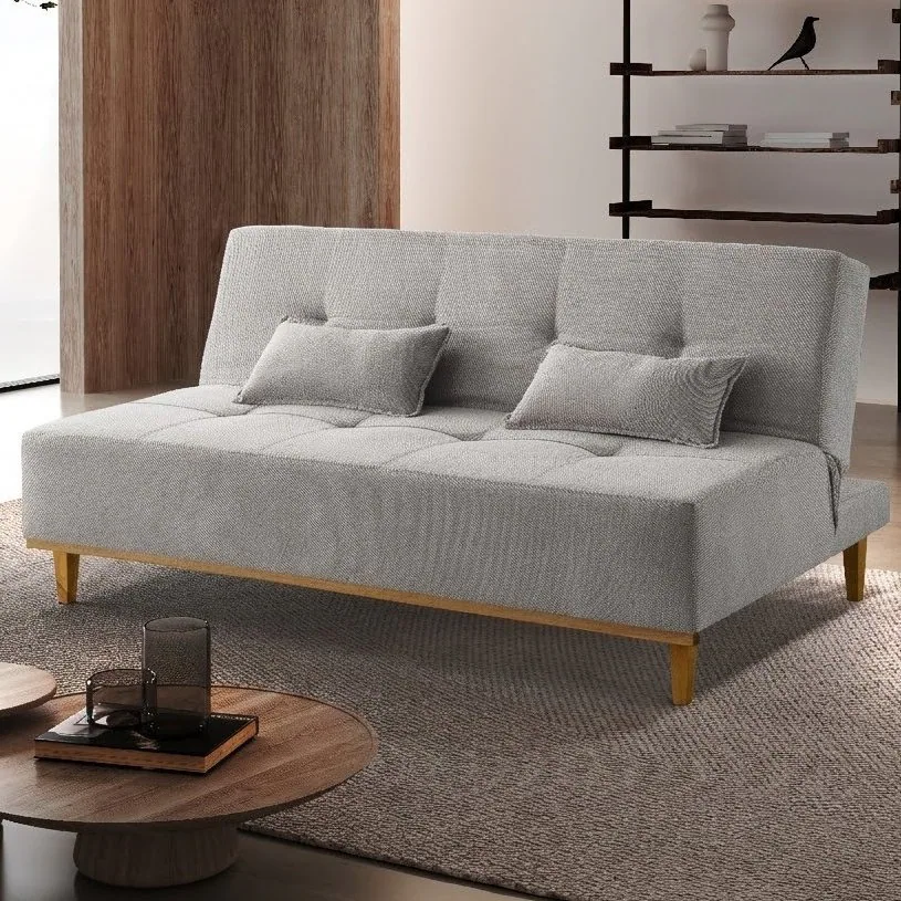 Sofá Cama Dallas Ref.48 1,81 m Linho Cinza 2502-B – LUXURY