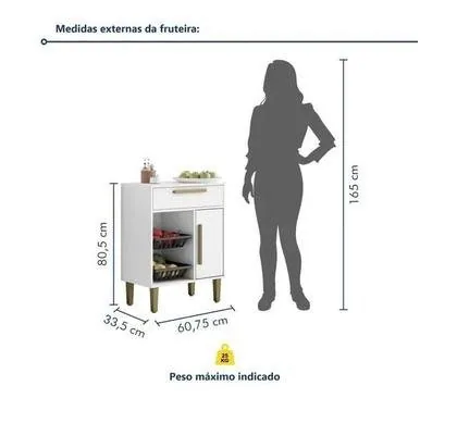 Fruteira Lorena Branco – KAIKI MÓVEIS
