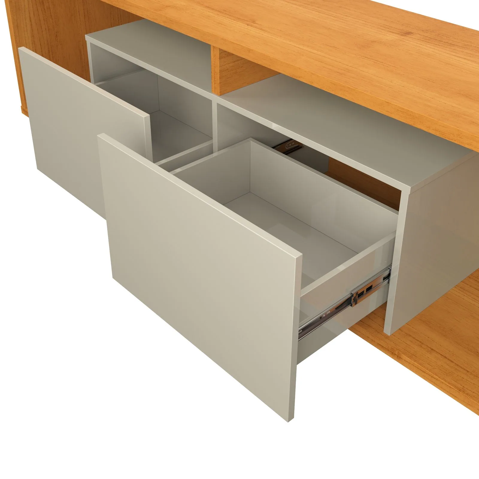 Rack até 75″ Move 1.8 Cinamomo/Off White – PATRIMAR