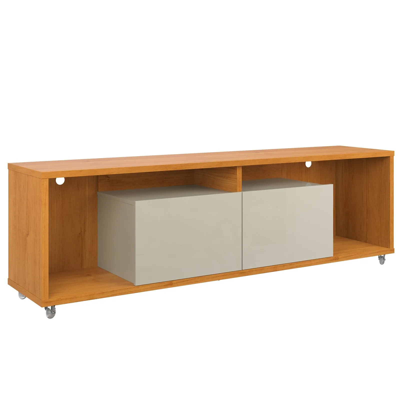 Rack até 75″ Move 1.8 Cinamomo/Off White – PATRIMAR