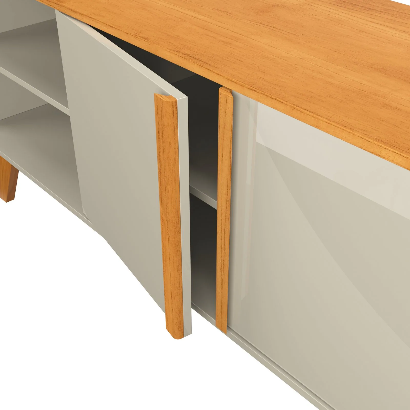 Rack até 75″ Urban 1.8 Off White/Cinamomo – PATRIMAR