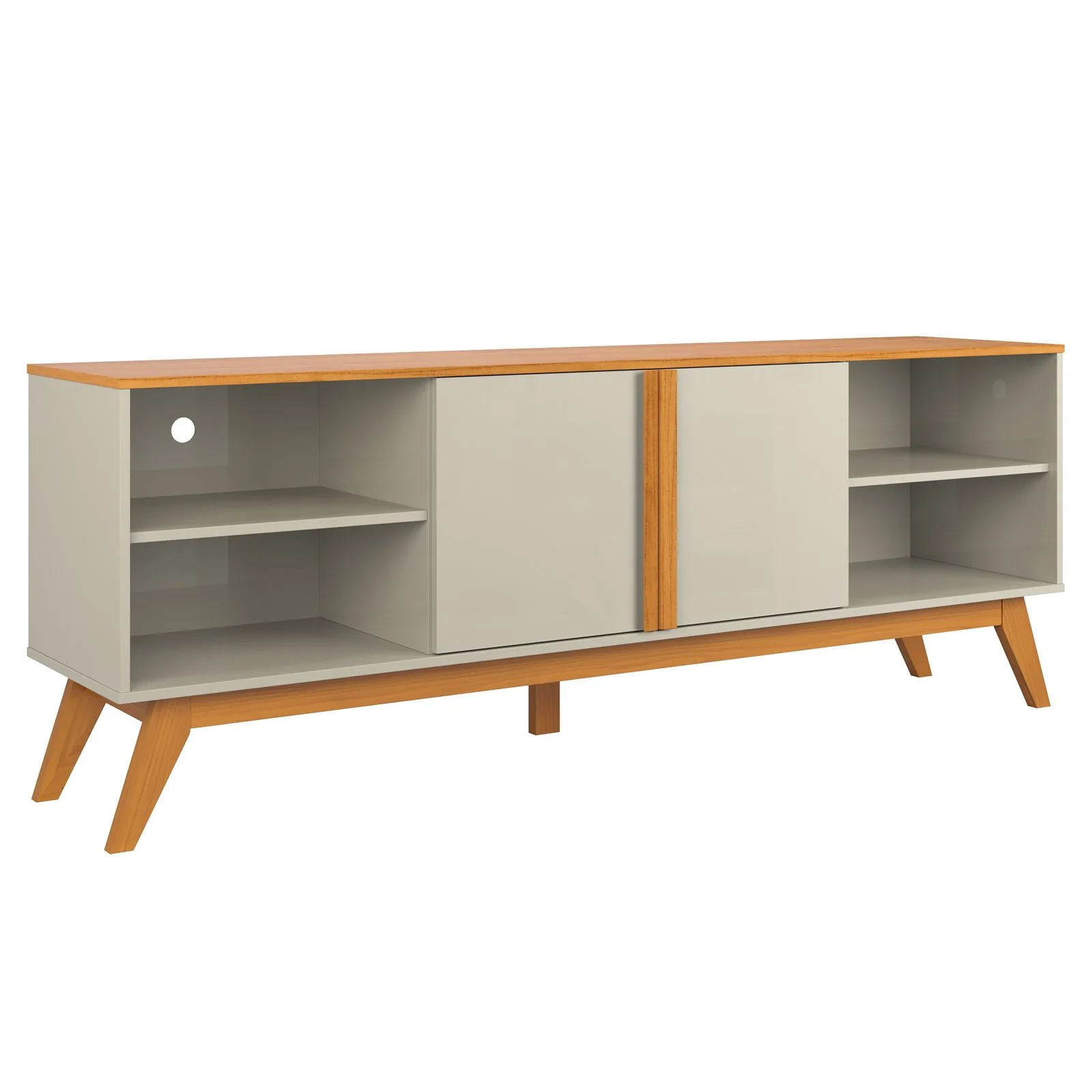 Rack até 75″ Urban 1.8 Off White/Cinamomo – PATRIMAR