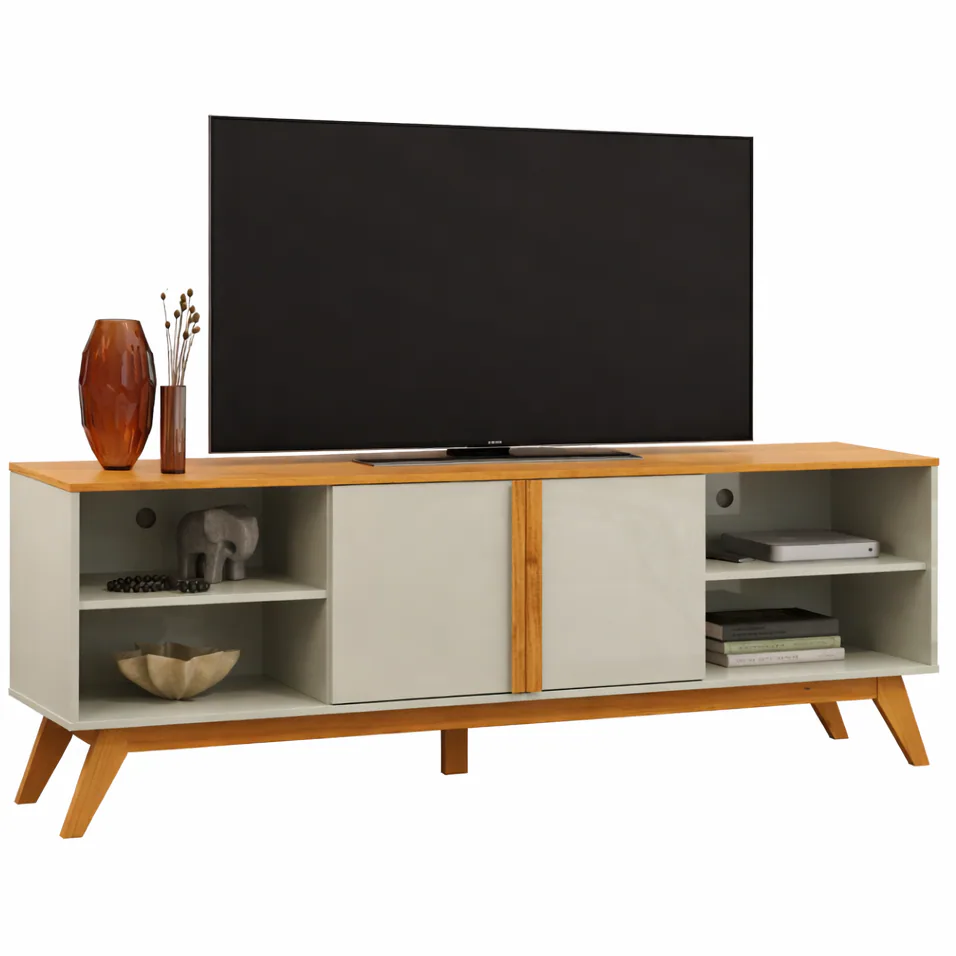 Rack até 75″ Urban 1.8 Off White/Cinamomo – PATRIMAR