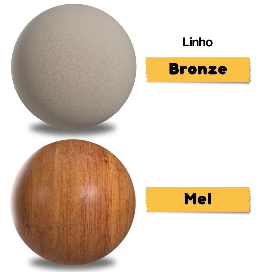 Mesa Anjo/Angel 90 Mel/Blonde/Off White com 4 Cadeiras Sol Linho Bronze – VIERO MÓVEIS