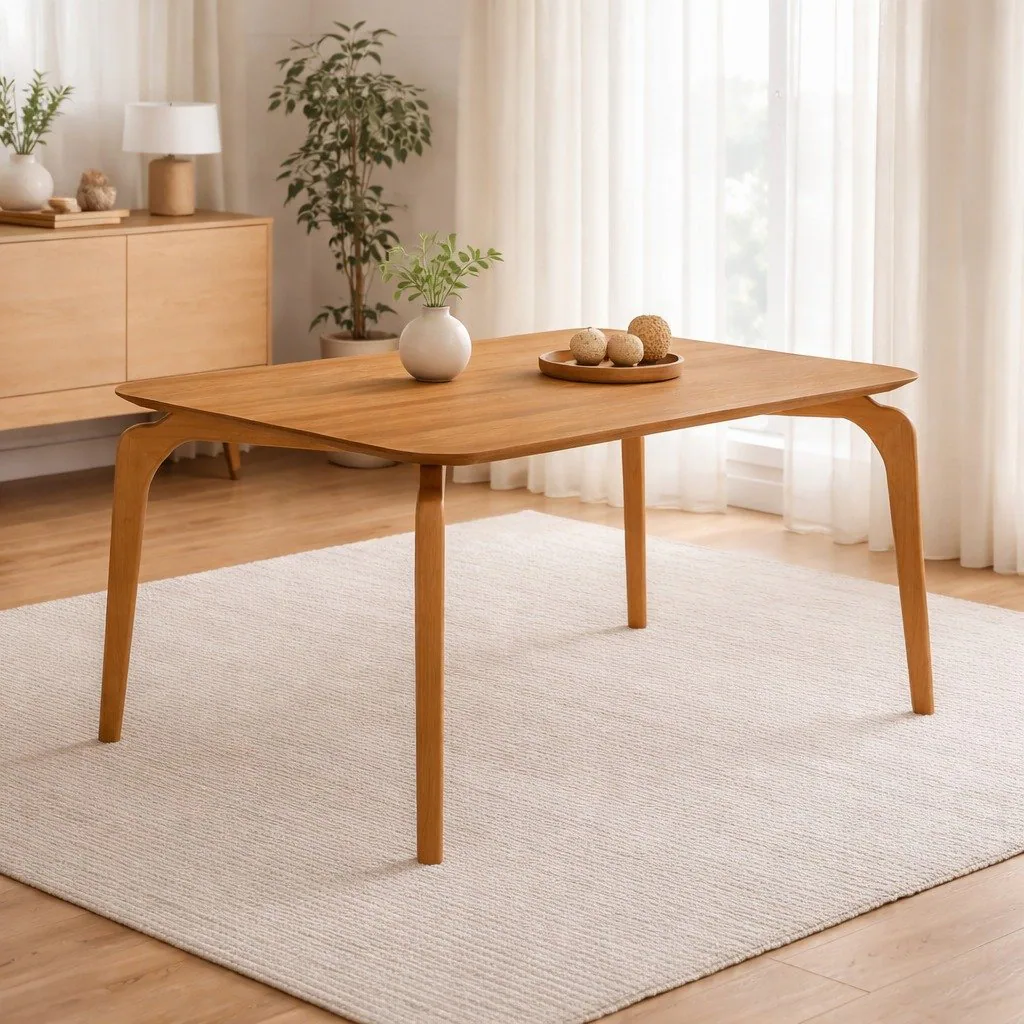 Mesa Capri 120 (S/Vidro) Laminado Natural – MÓVEIS VALVERDE