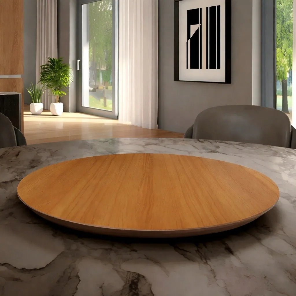 Prato Giratório 45 cm Amadeirado – DELINE DECOR