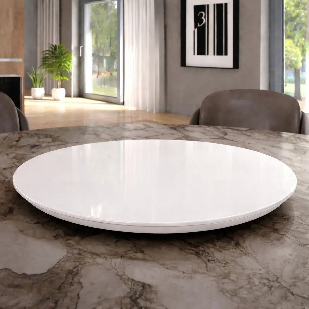 Prato Giratório 45 cm Off White – DELINE DECOR