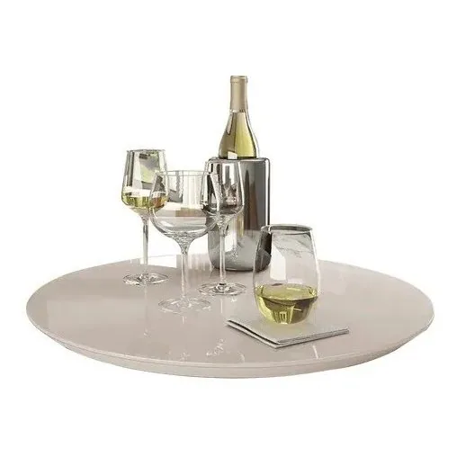 Prato Giratório 45 cm Off White – DELINE DECOR
