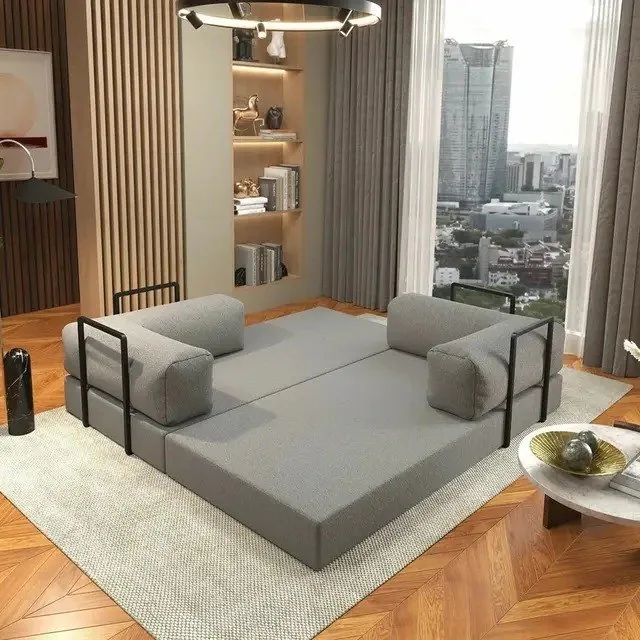 Sofá Cama Light 1,80 m (Expansível) Bouclé Cinza Grafite 10 – PLUFF SOFÁ NA CAIXA