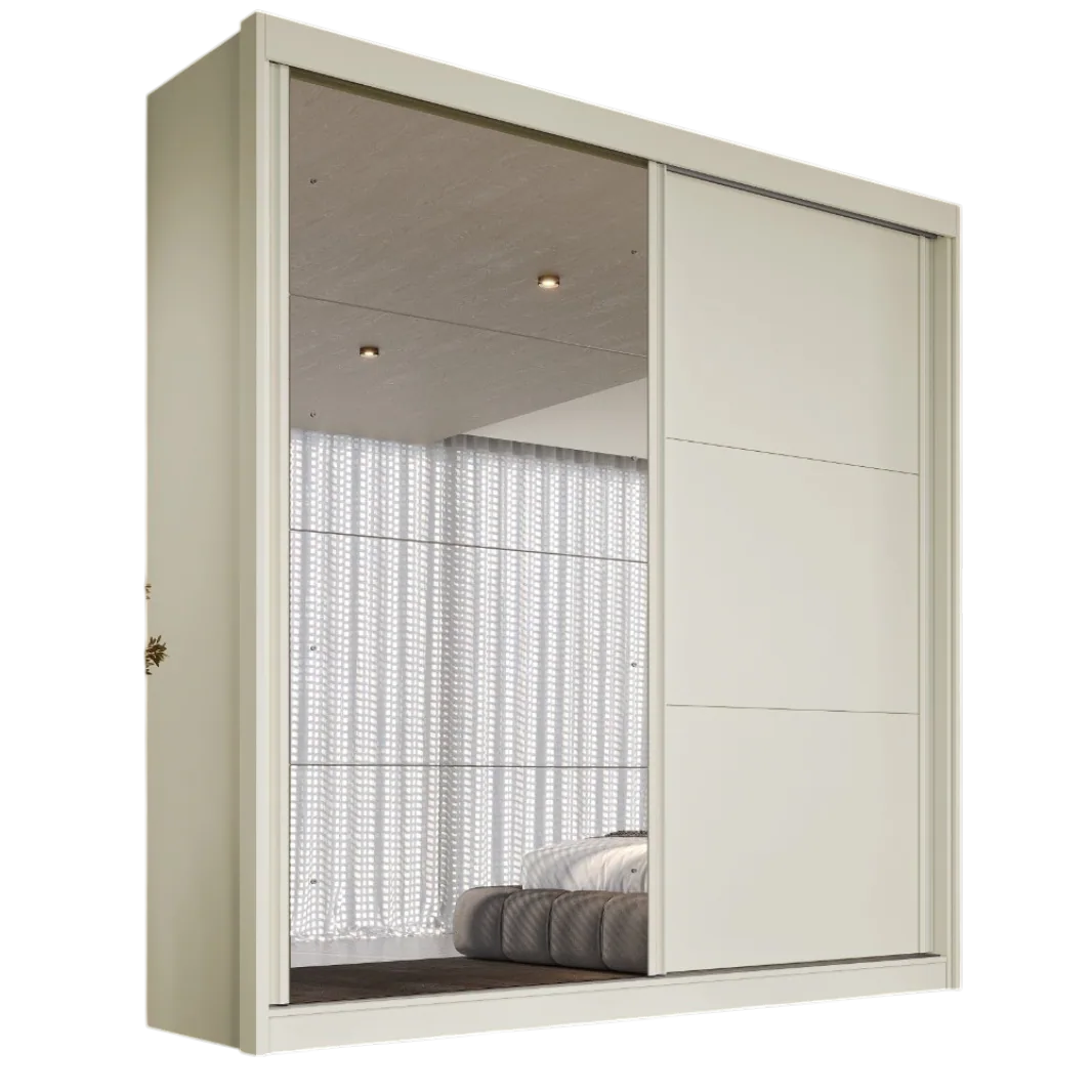 Guarda-Roupa 2 Portas Mali 151,5 m Off White/Peroba/Off White – MÓVEIS EUROPA
