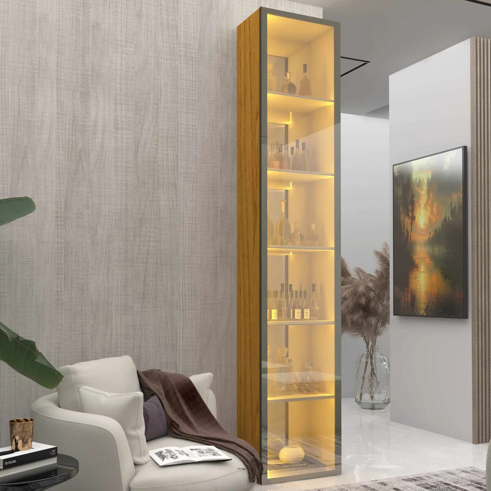 Cristaleira Torre Luminare Reflect Naturale – GELIUS