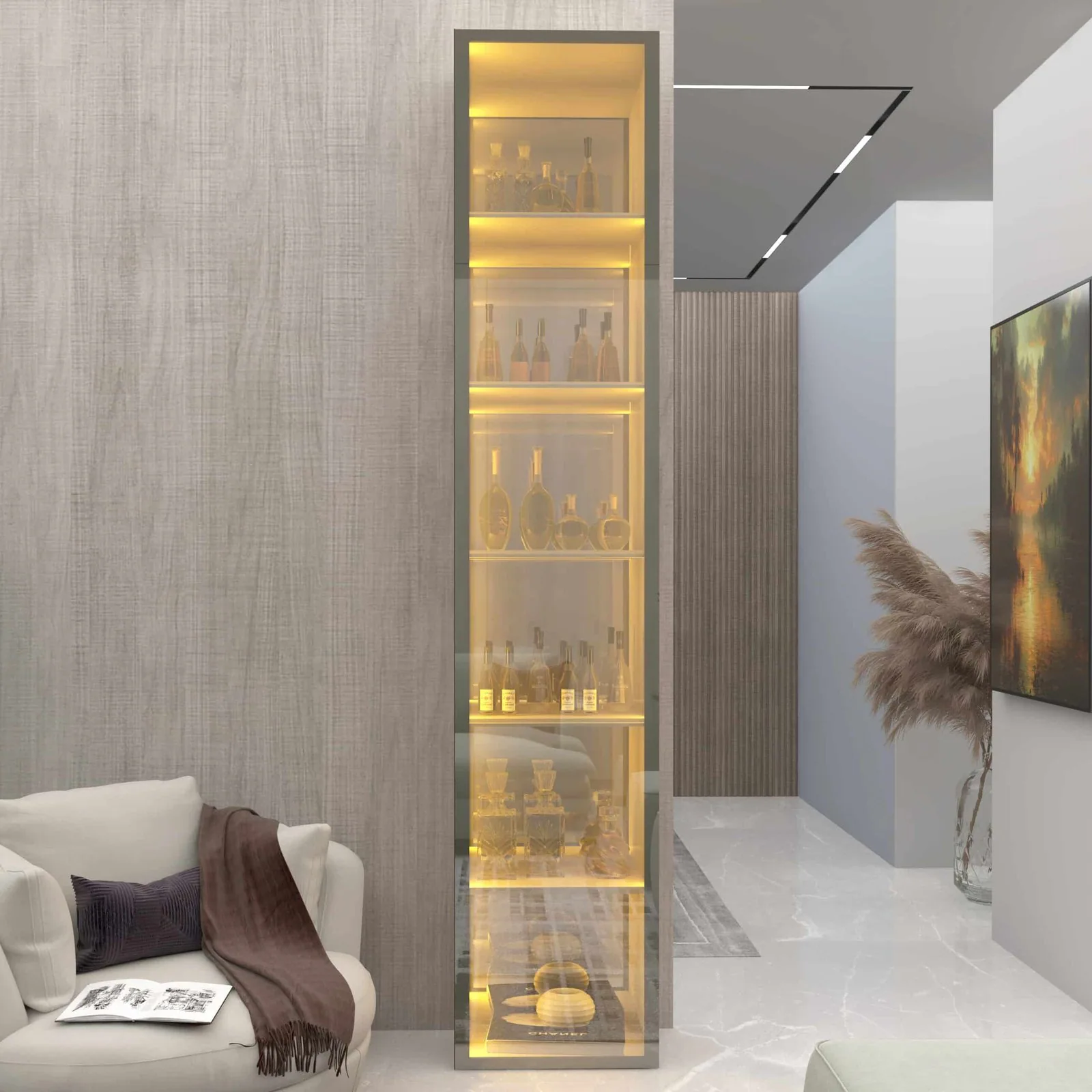 Cristaleira Torre Luminare Reflect Naturale – GELIUS