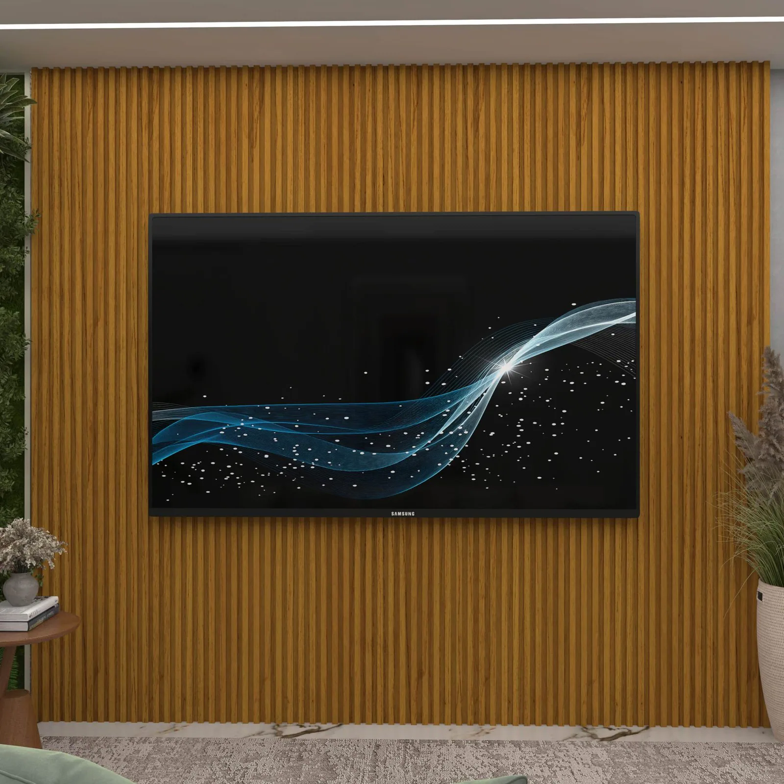 Painel até 85″ Supremo Ripado 218 Naturale – GELIUS