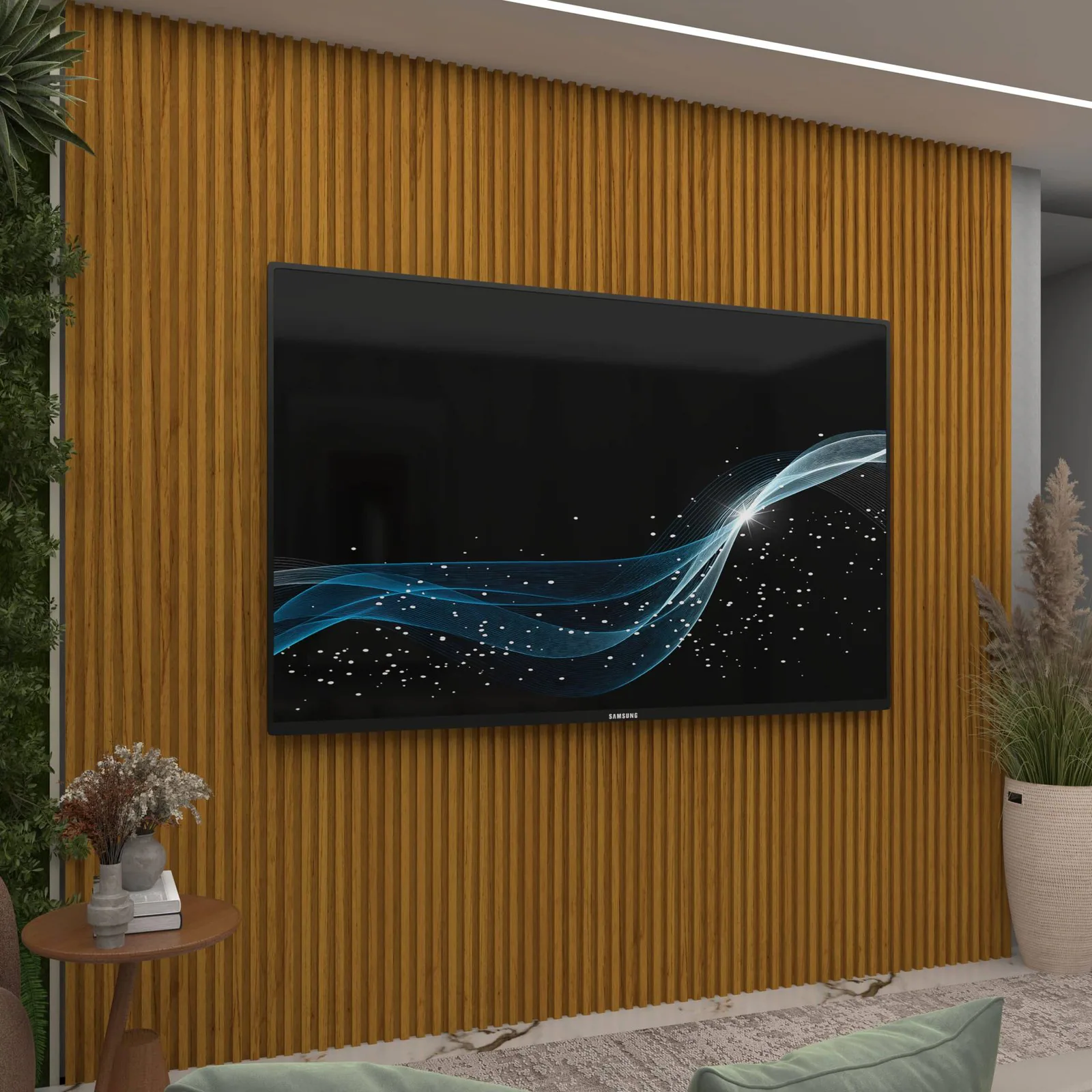 Painel até 85″ Supremo Ripado 218 Naturale – GELIUS