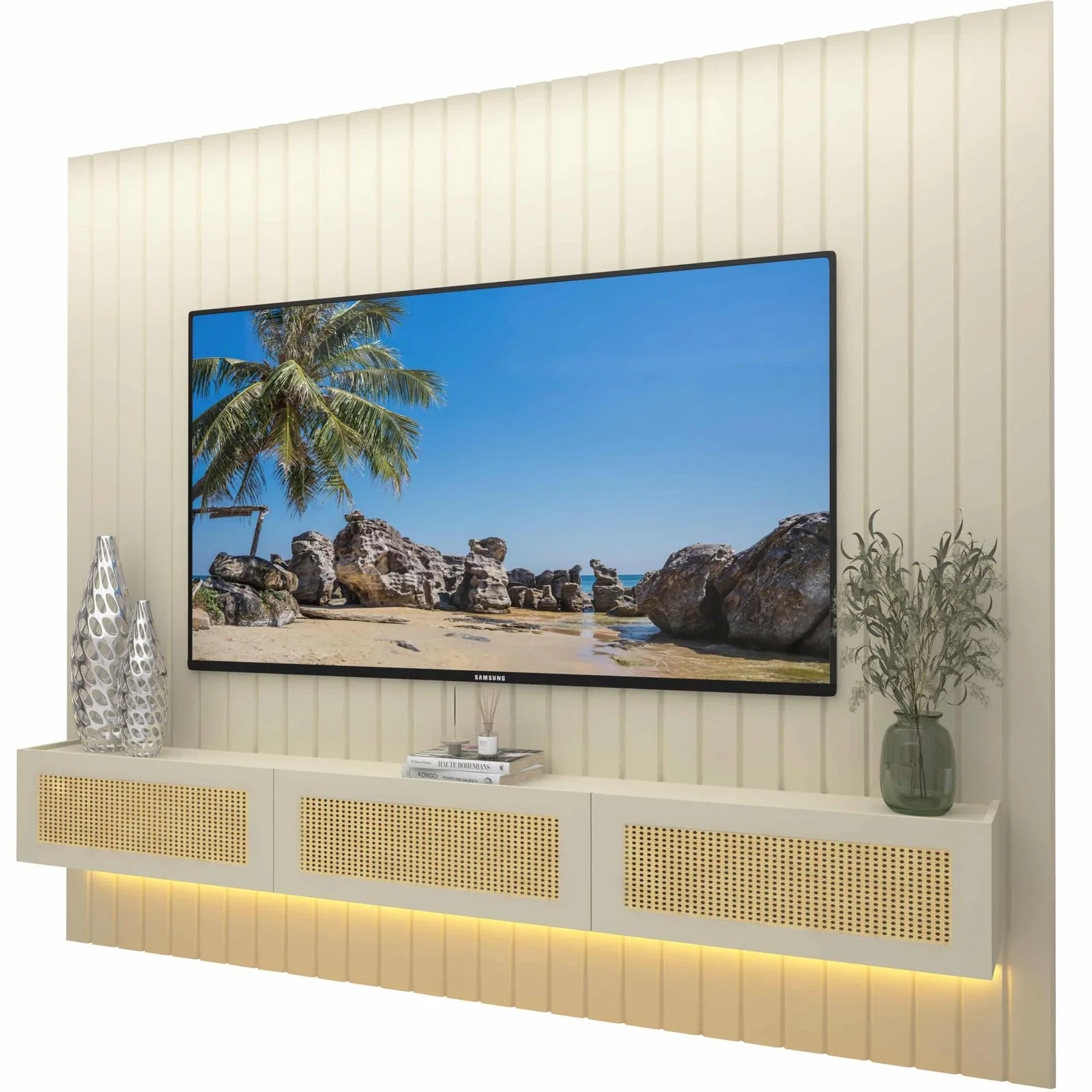 Home Suspenso até 85″ Majestade 230 Off White com Nicho Native Off White – GELIUS