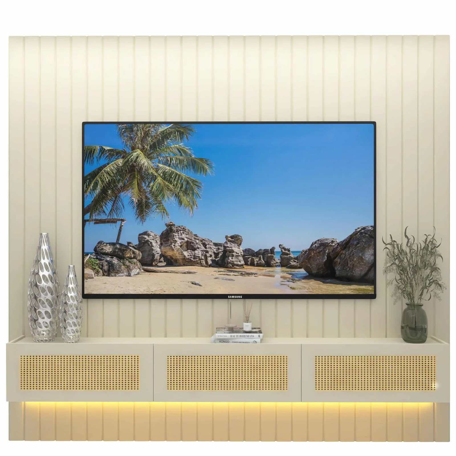 Home Suspenso até 85″ Majestade 230 Off White com Nicho Native Off White – GELIUS