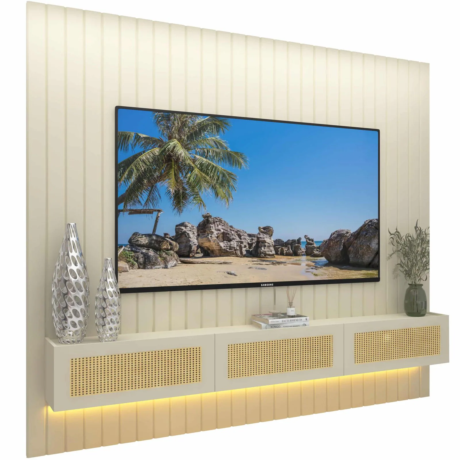 Home Suspenso até 85″ Majestade 230 Off White com Nicho Native Off White – GELIUS