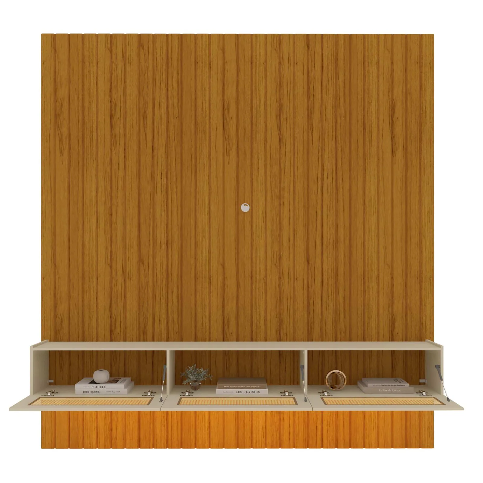 Home Suspenso até 85″ Majestade 230 Naturale com Nicho Native Off White – GELIUS