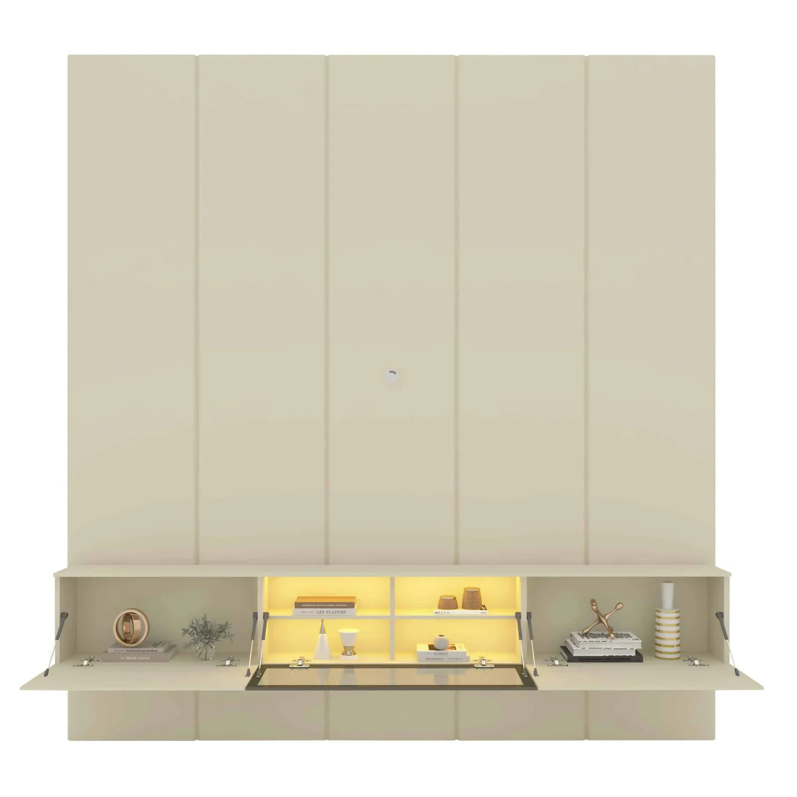 Home Suspenso até 85″ Realce 2,225 m Off White com Nicho Luminare Off White – GELIUS