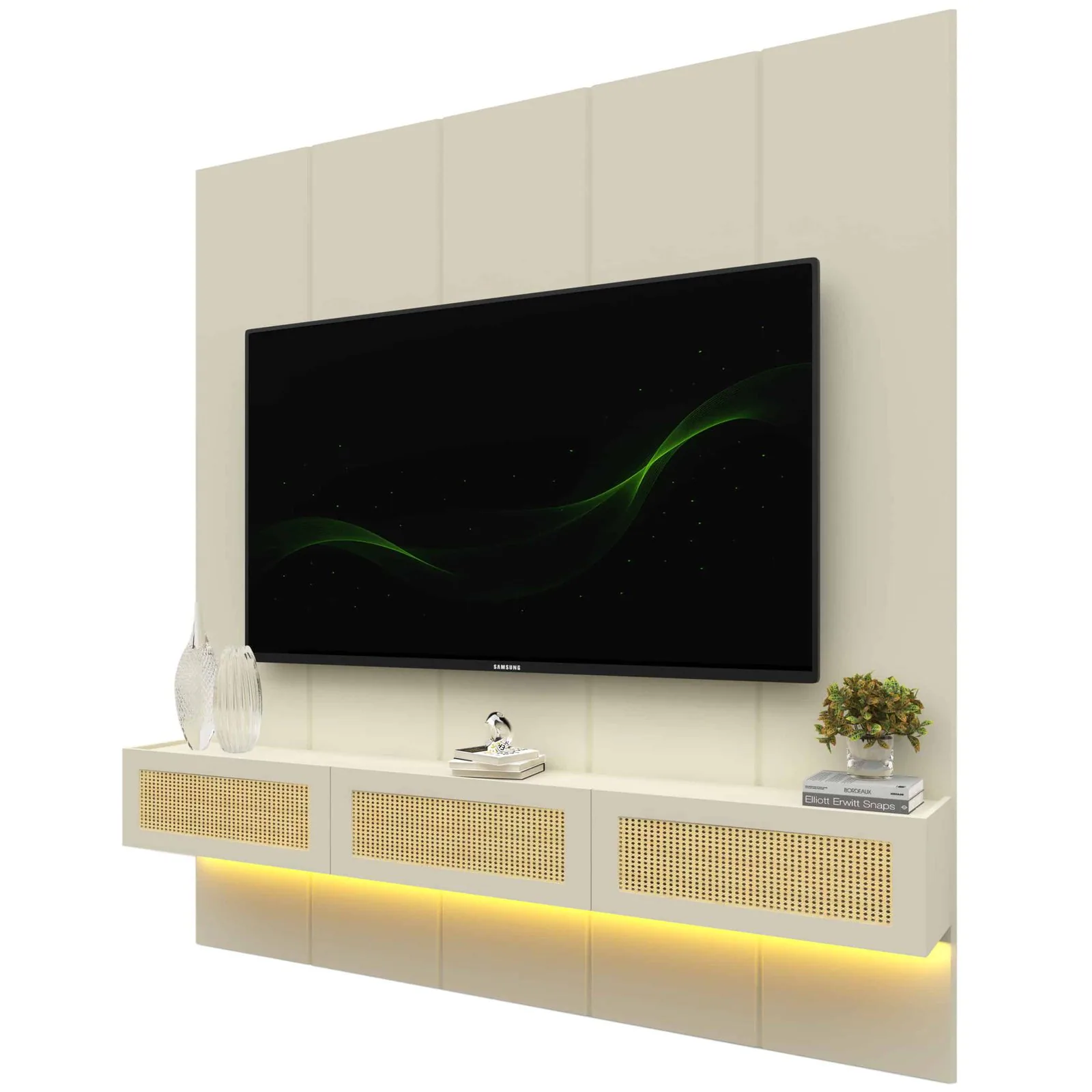 Home Suspenso até 85″ Realce 2,225 m Off White com Nicho Native Off White – GELIUS