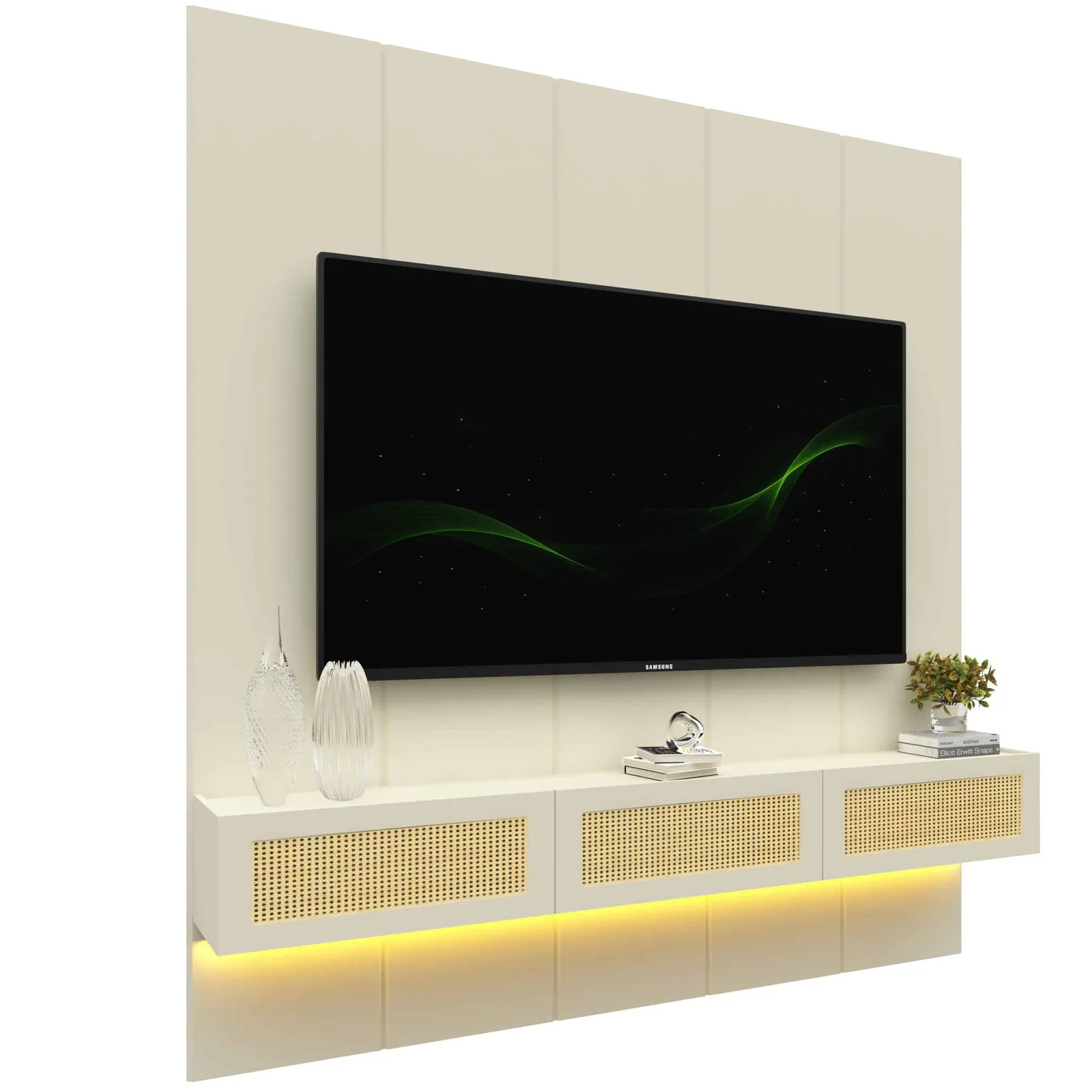 Home Suspenso até 85″ Realce 2,225 m Off White com Nicho Native Off White – GELIUS