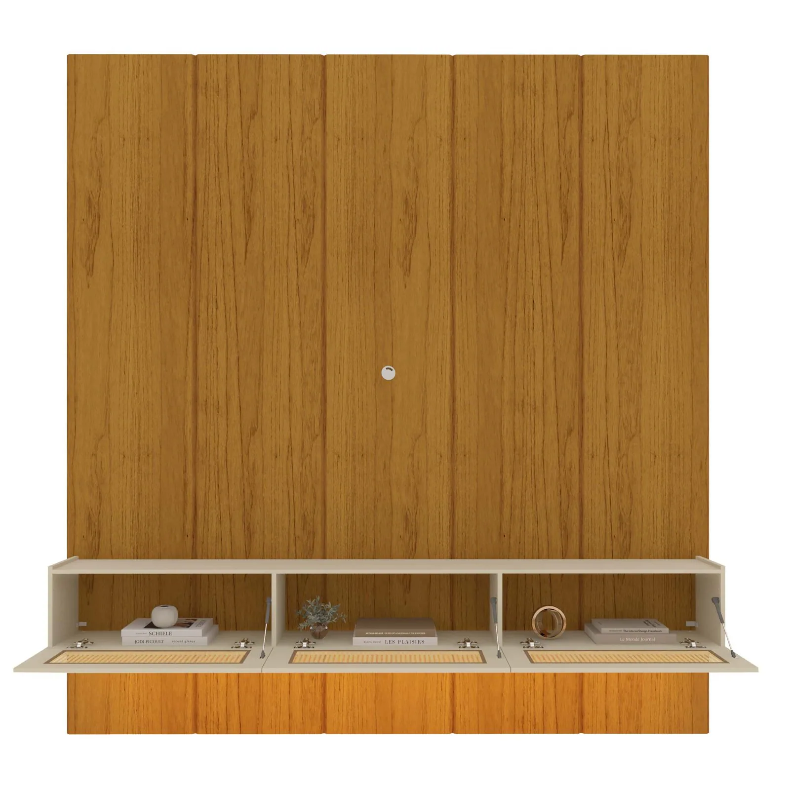 Home Suspenso até 85″ Realce 2,225 m Naturale com Nicho Native Off White – GELIUS