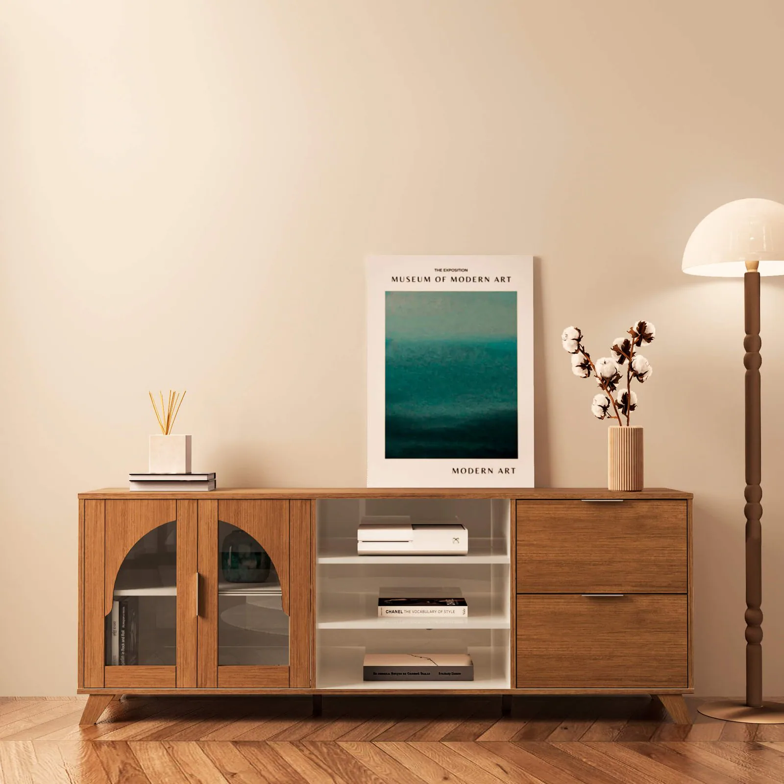 Rack até 75″ Murano Cinamomo/Off White – ARTELY