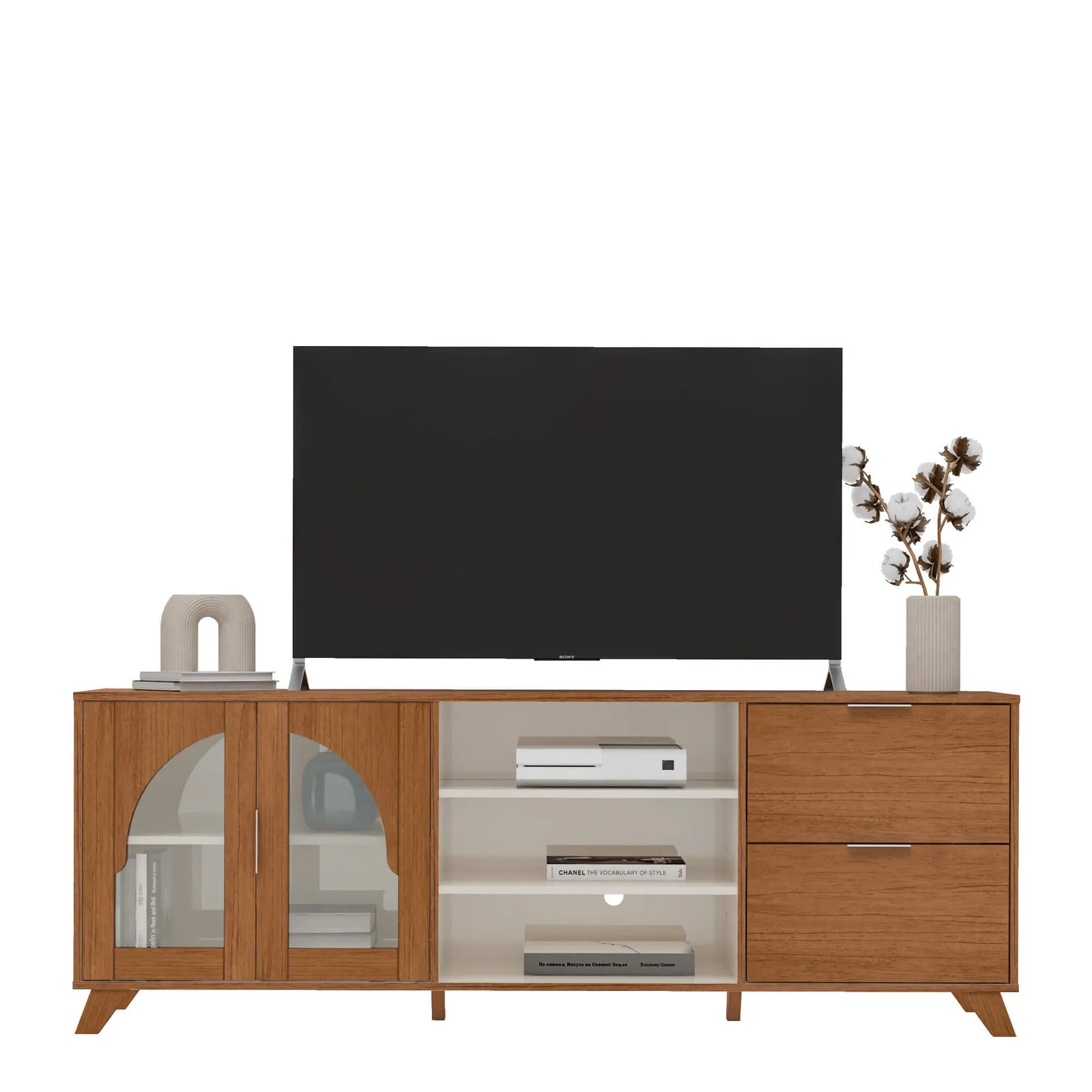 Rack até 75″ Murano Cinamomo/Off White – ARTELY