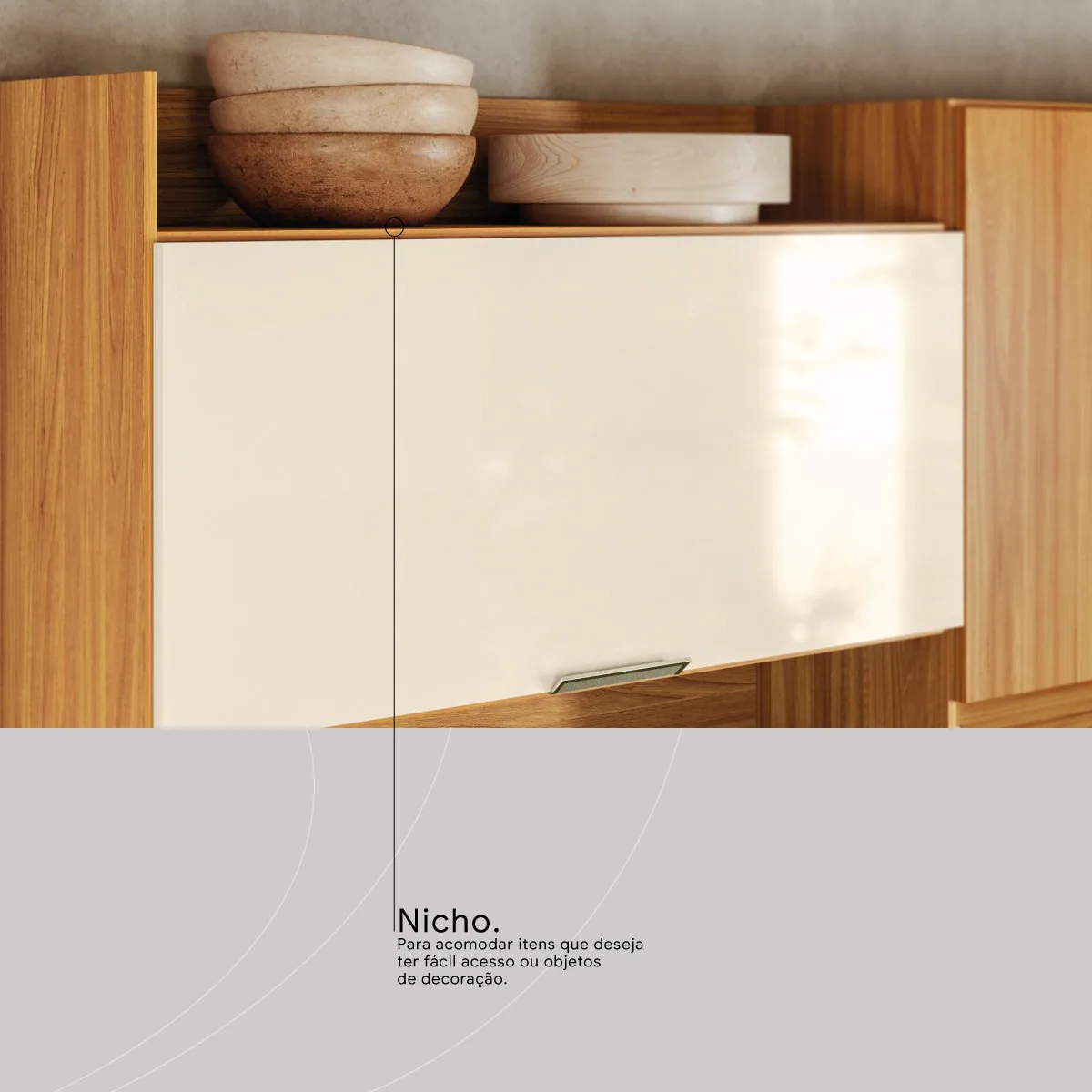 Kit Cozinha Pitaya 1,78 m Cinamon Touch/Off White – DEMÓBILE