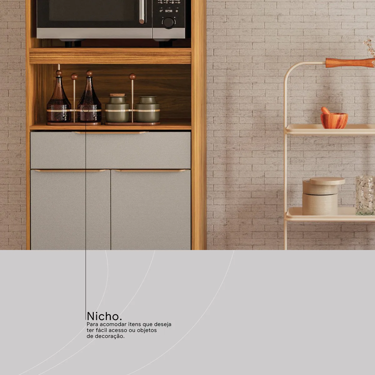 Cozinha Completa Plena Cinamon Touch/Nude – DEMÓBILE