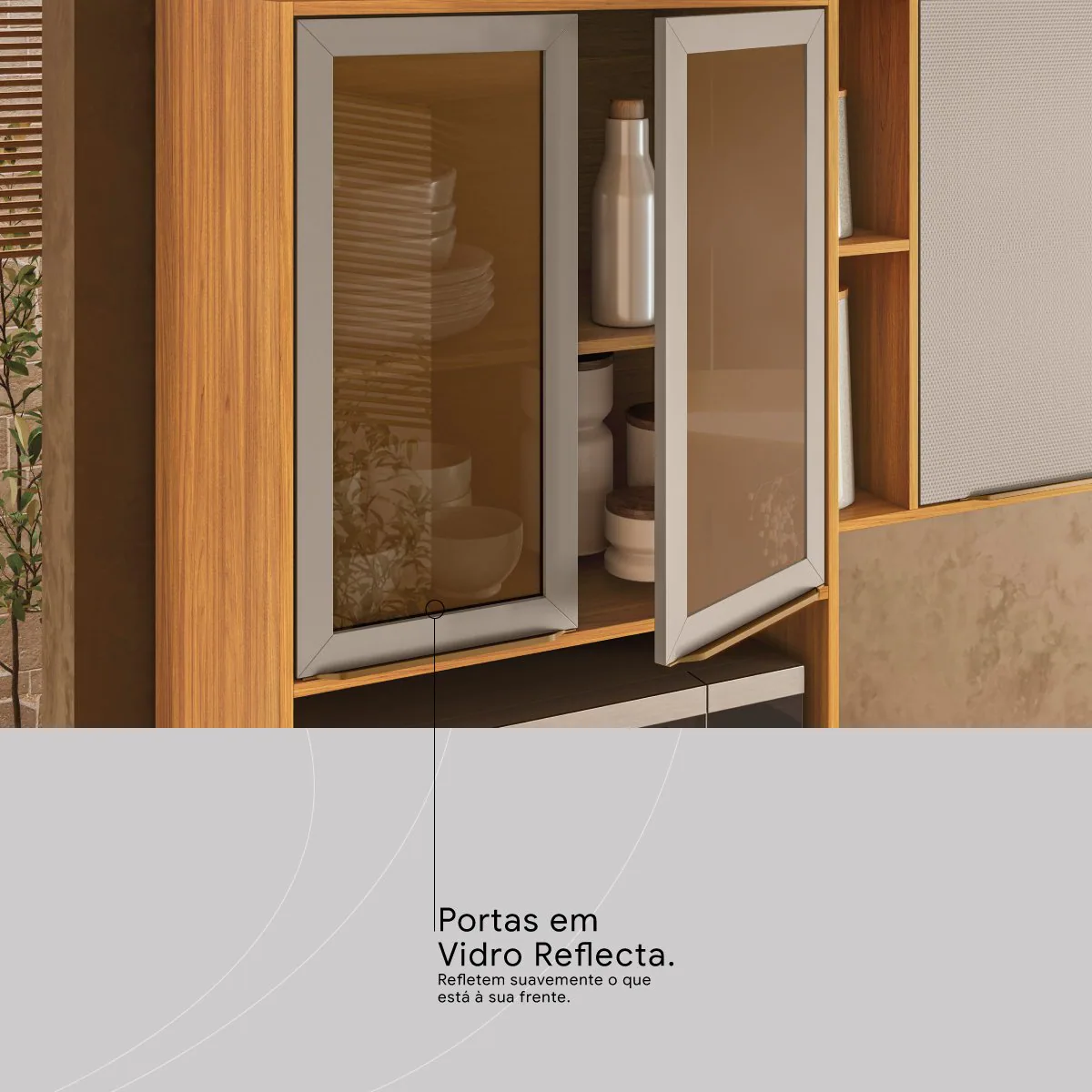 Cozinha Completa Plena Cinamon Touch/Nude – DEMÓBILE