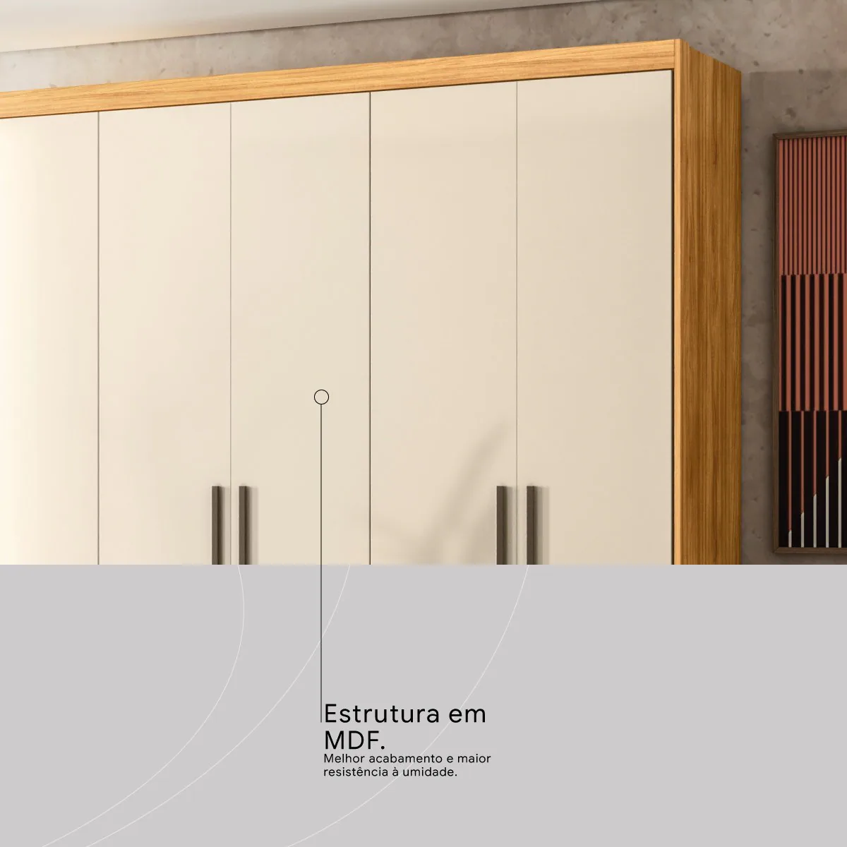 Guarda-Roupa 6 Portas Venice 2,41 m Cinamon Touch/Off White – DEMÓBILE